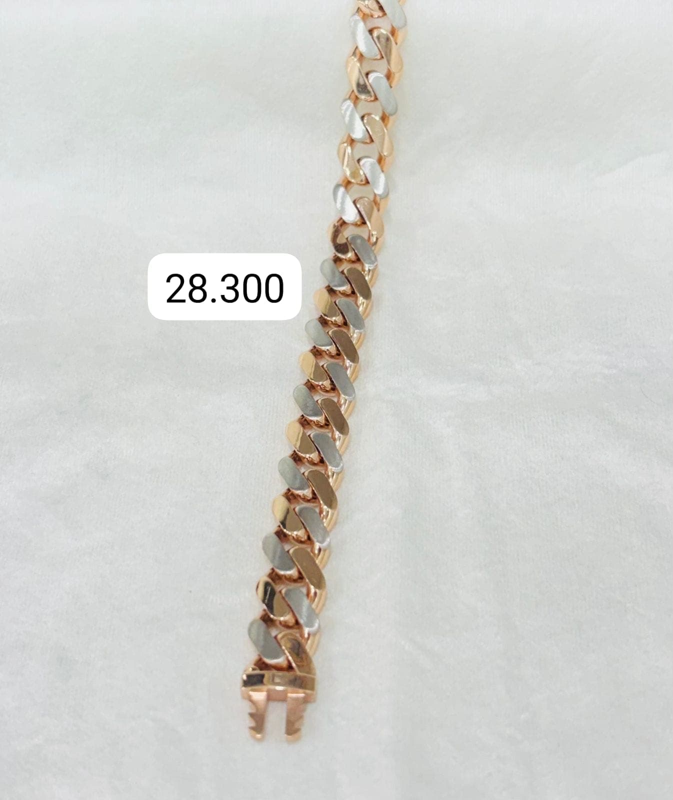 Two Tone Gents Link Bracelet