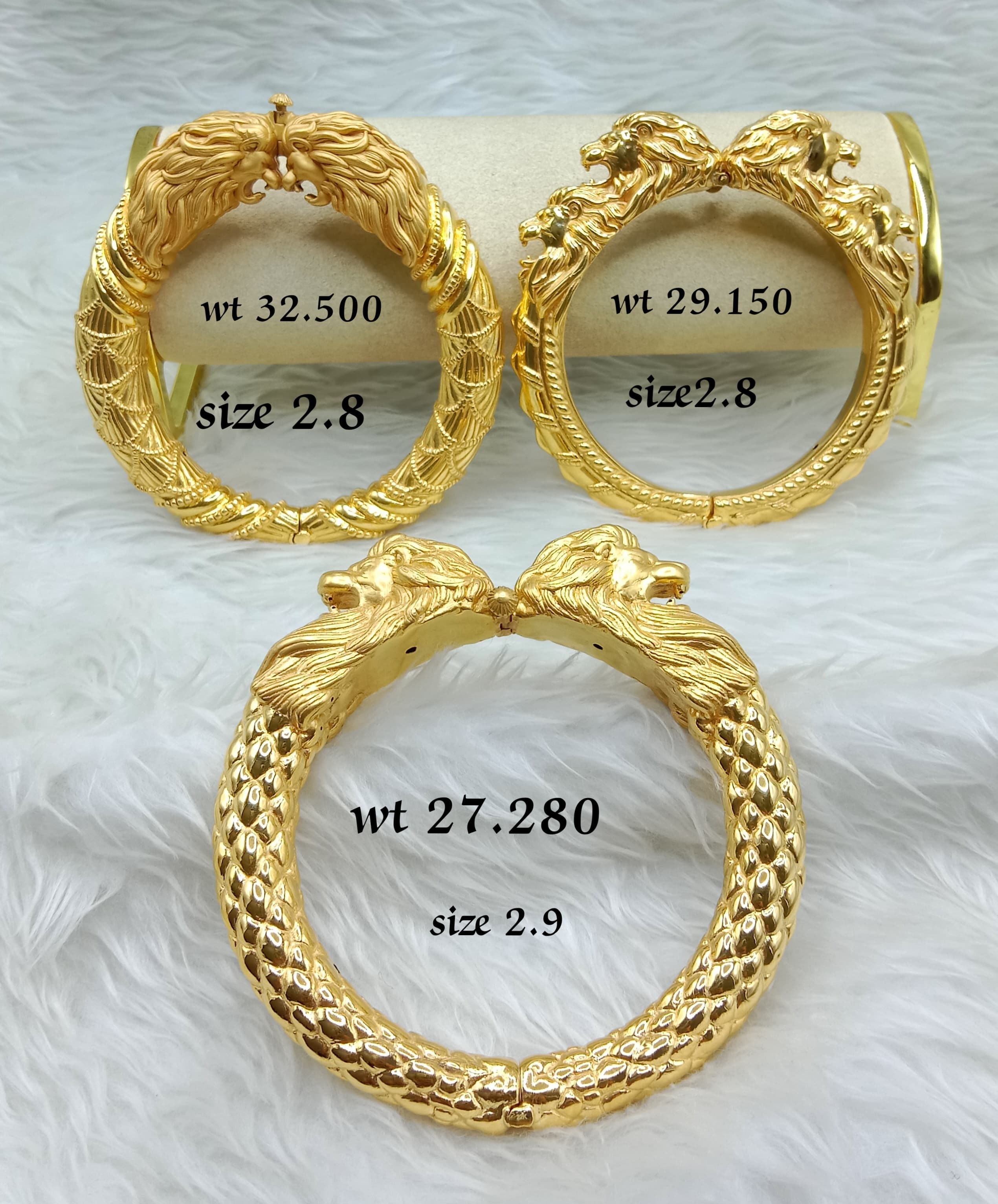 Lion Face Gold Kada