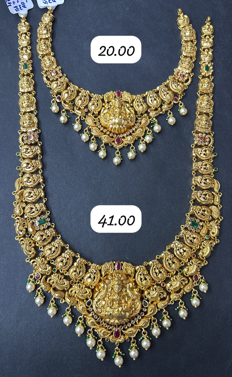 Goddess Lakshmi Temple Necklace Set