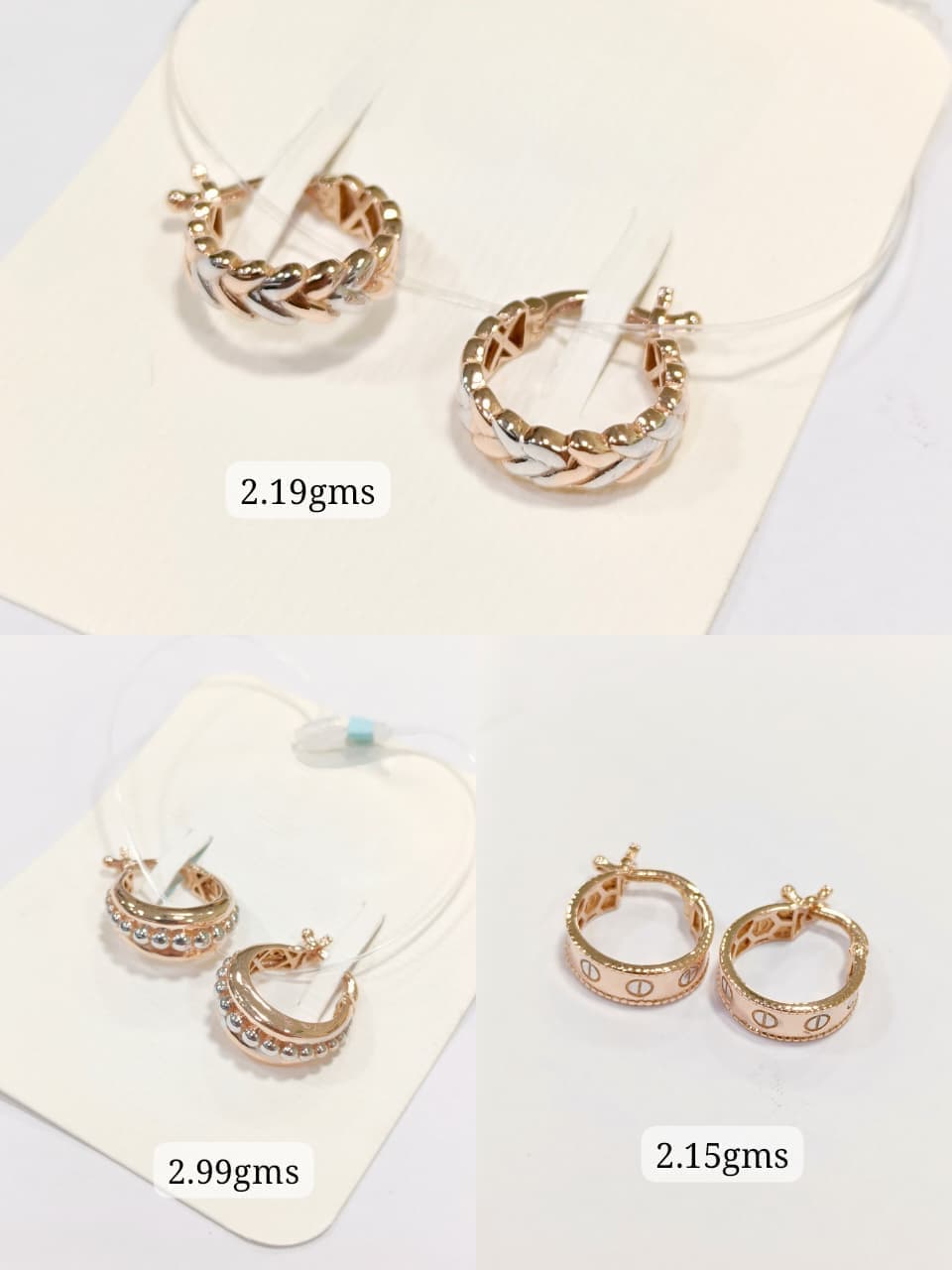 Italian Circular Motif Hoop Earrings