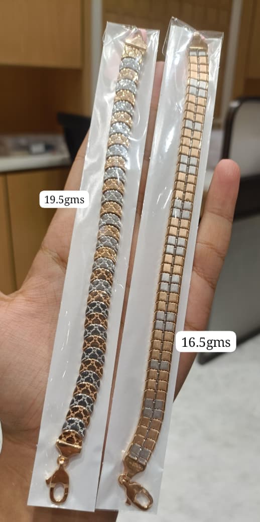 Dual-Tone Gold Gents Bracelet