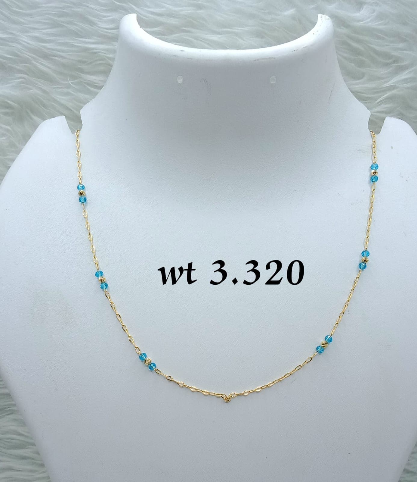 Delicate Gold Beaded Chain