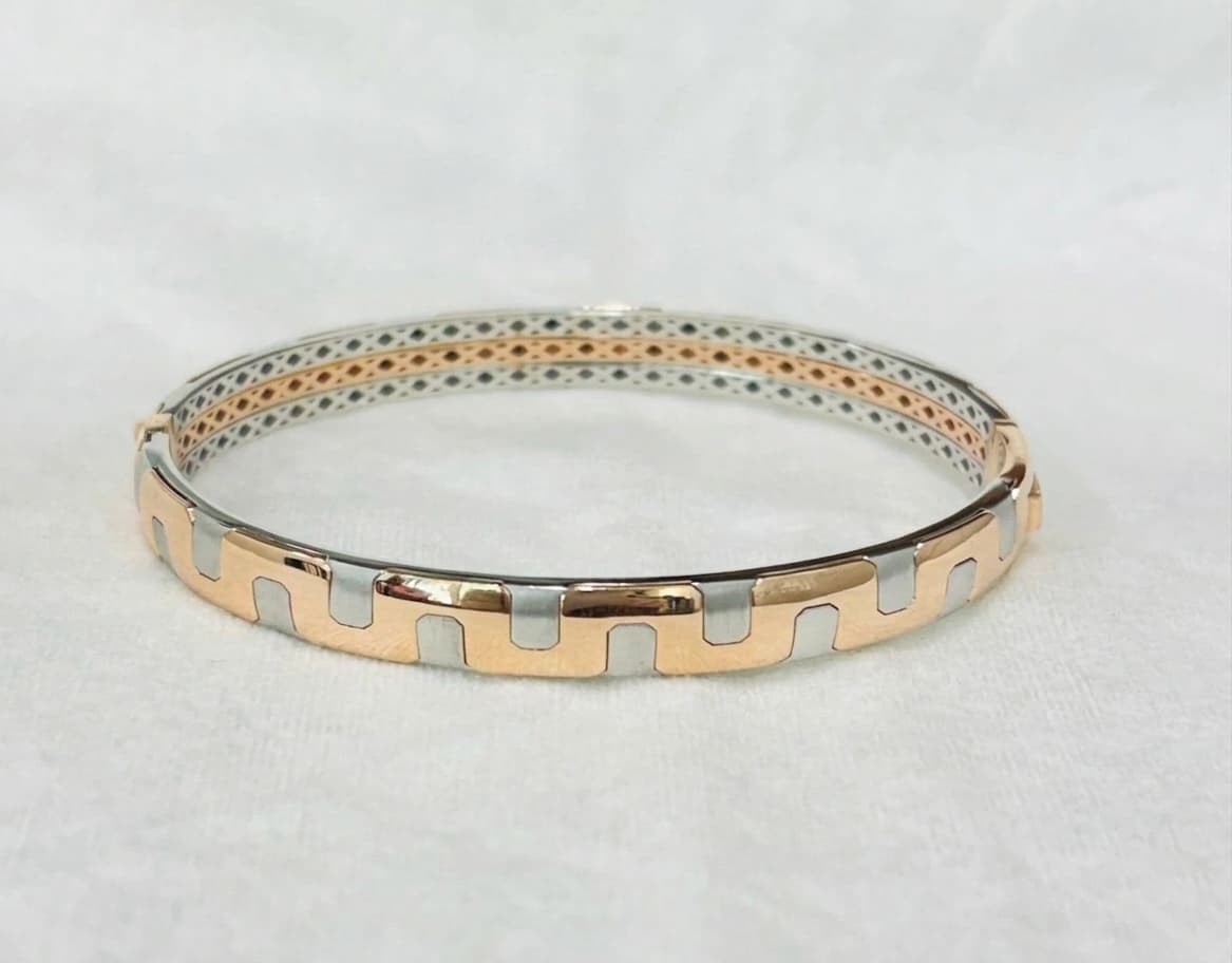 Two-Tone Gold Kada Bangle