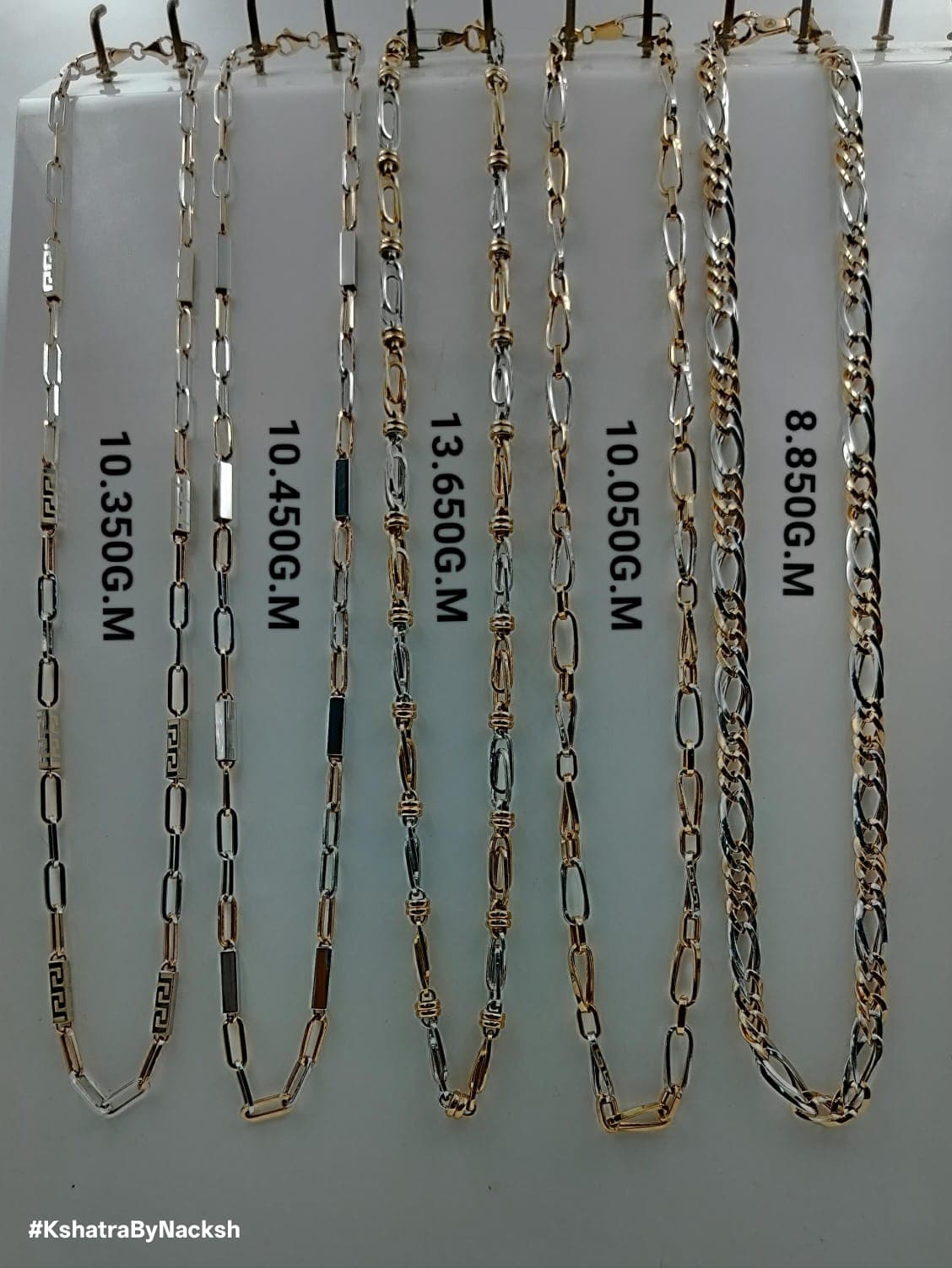 Two-Tone Dual Finish Italian Gold Chain